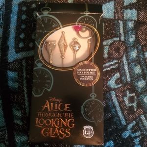 Mad Hatter hat pin set NIB